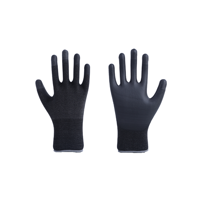 Nano Polyester Spandex Finger-reinforced PU Gloves Nano Polyester Spandex Finger-reinforced PU Gloves